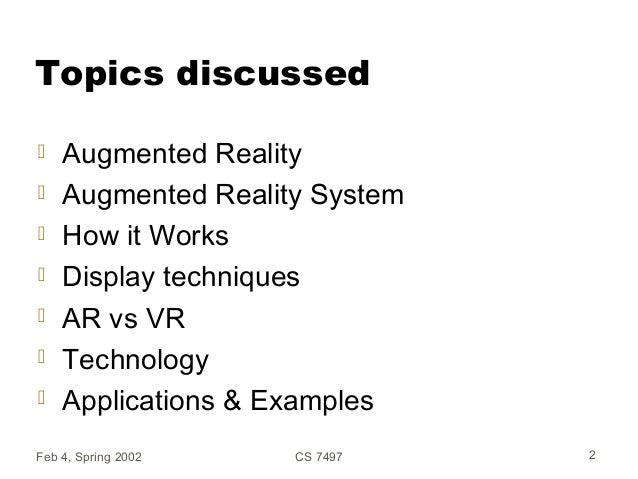 augmented reality ppt